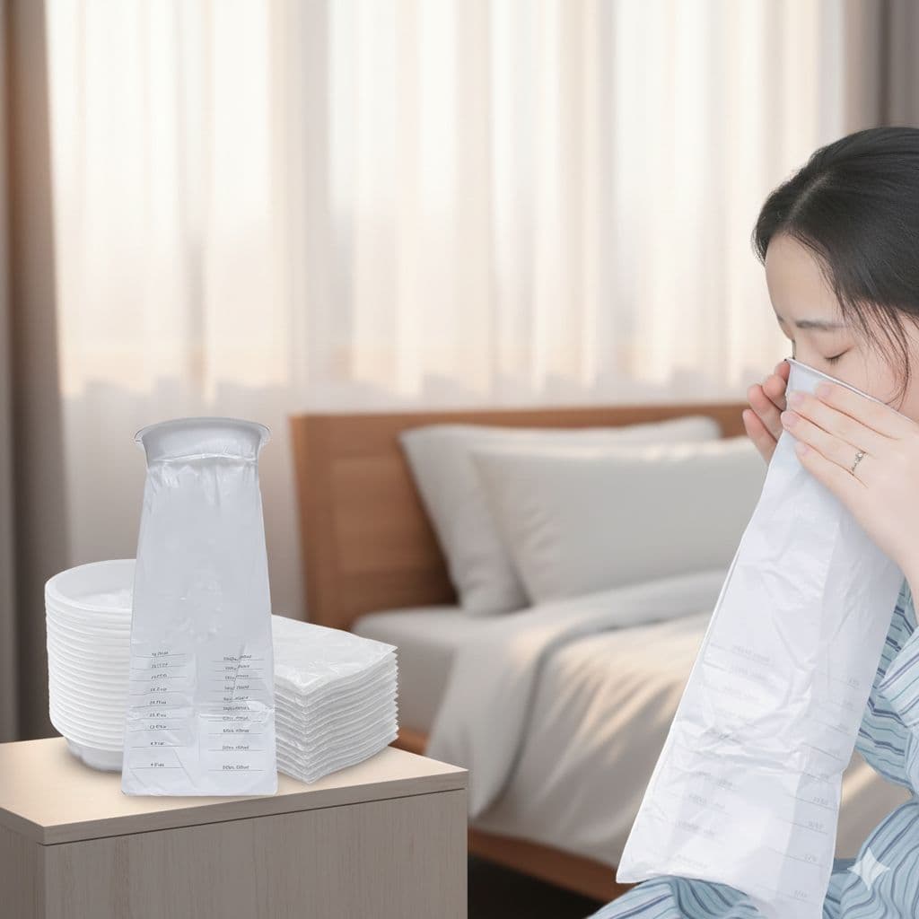 Travel Vomit Bag for Pregnancy | Leak-Proof Nausea & Morning Sickness Relief