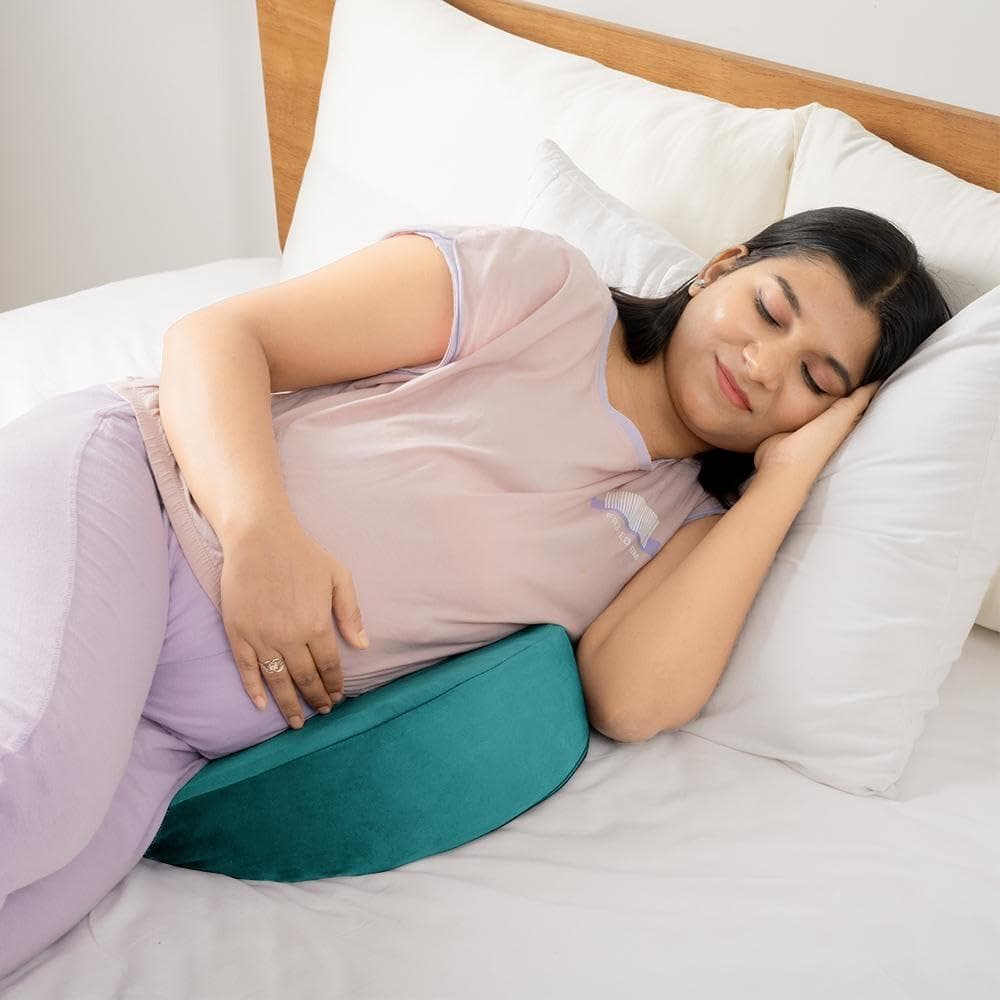 Wedge Pillow for Pregnancy | Belly, Back & Side Support for Comfortable Sleep