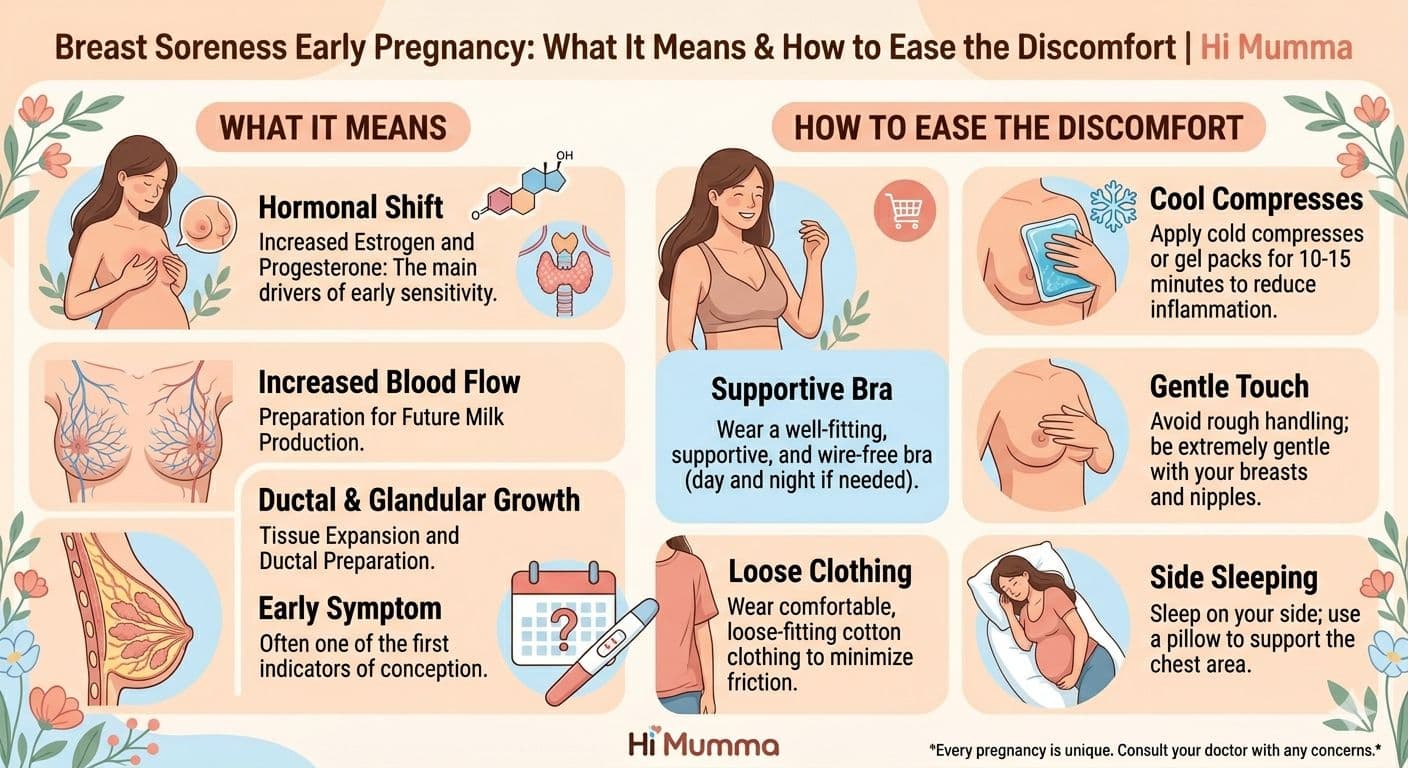 breast soreness early pregnancy and nipple tenderness in early pregnancy explained