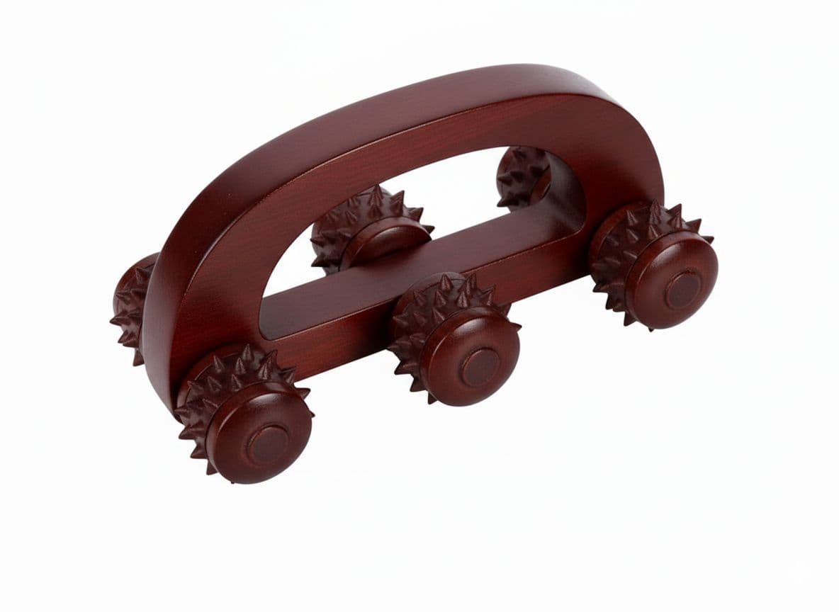 Wooden Foot Roller (6 Wheels)